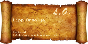 Lipp Orsolya névjegykártya