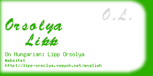 orsolya lipp business card